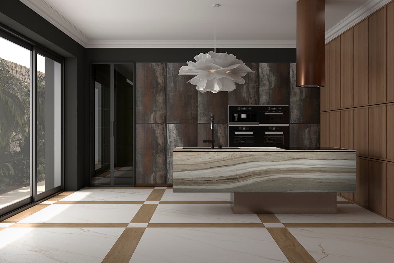 Tau Cerámica Lucca — Marble, reimagined for contemporary rooms.
